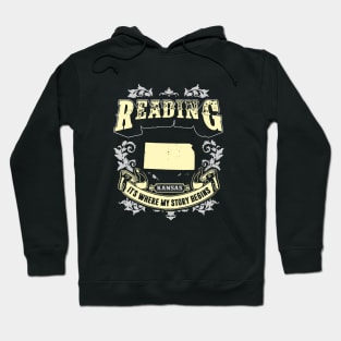 Reading Kansas It Is Where My Story Begins 70s Hoodie